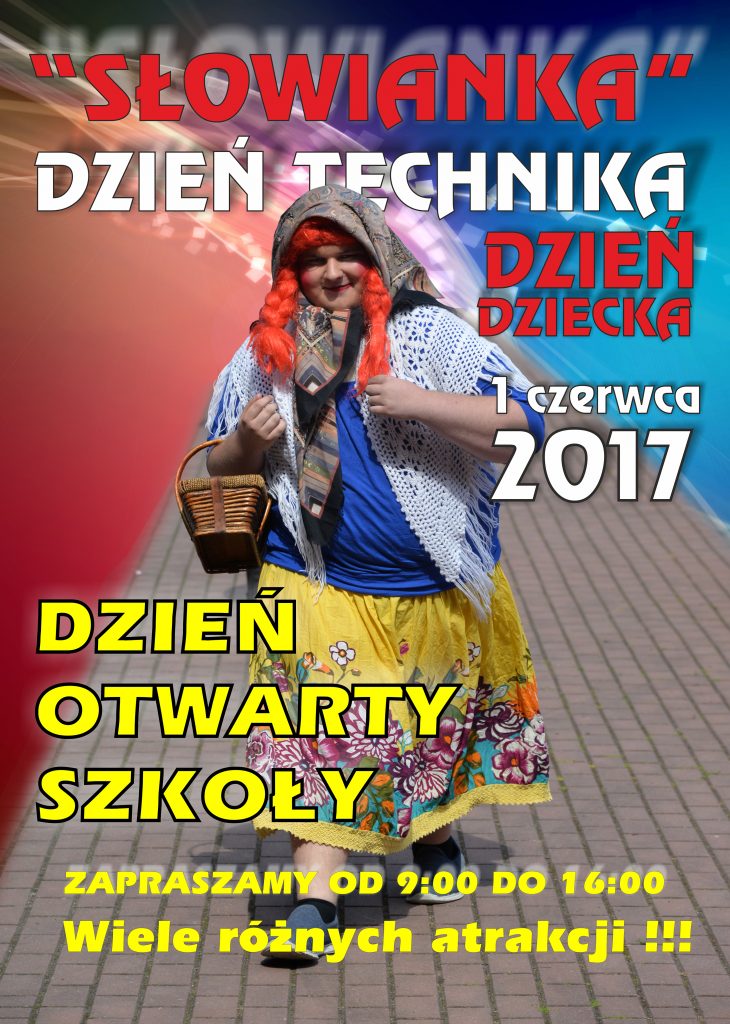 Plakat reklamujący Dzień Technika w ZSZ nr1 w Brzegu - informacje w treści artykułu