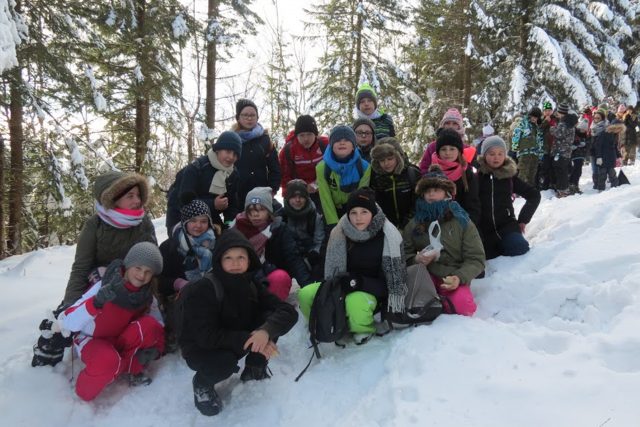 Harcerze z "Czarnej 13" podczas zimowiska w Szklarskiej Porębie
