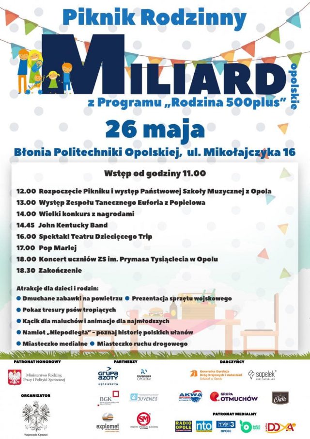 plakat-zaproszenie do udziału w pikniku rodzinnym