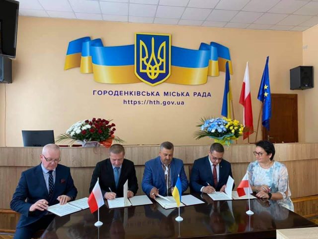 Delegacja Powiatu Brzeskiego w Horodence