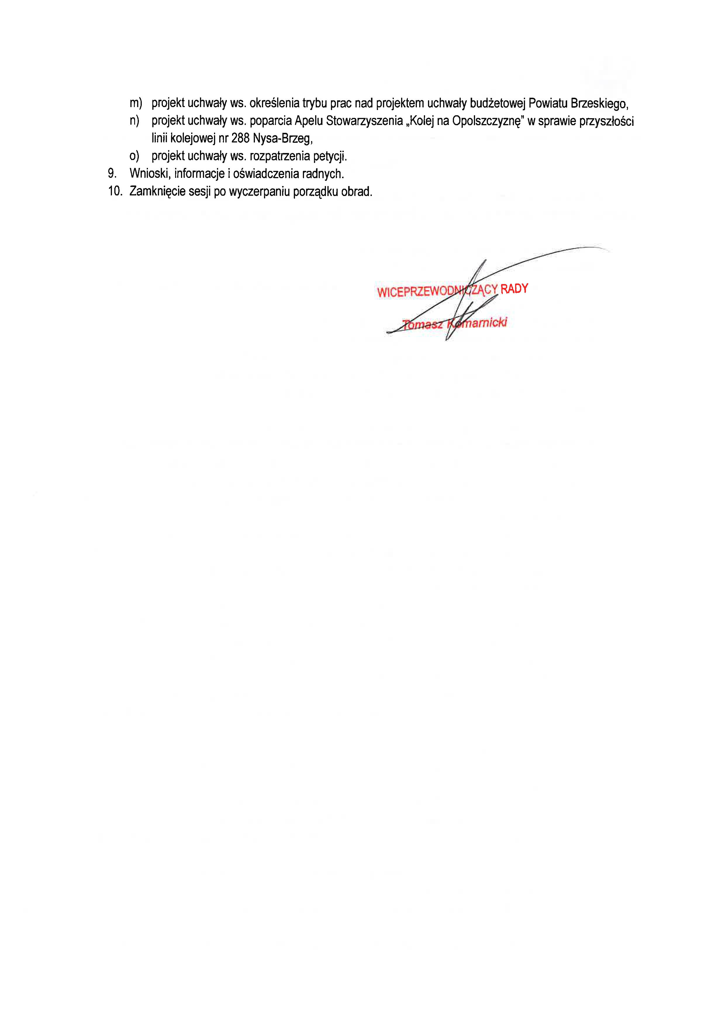 Zbliża się XXXIII sesja Rady Powiatu Brzeskiego